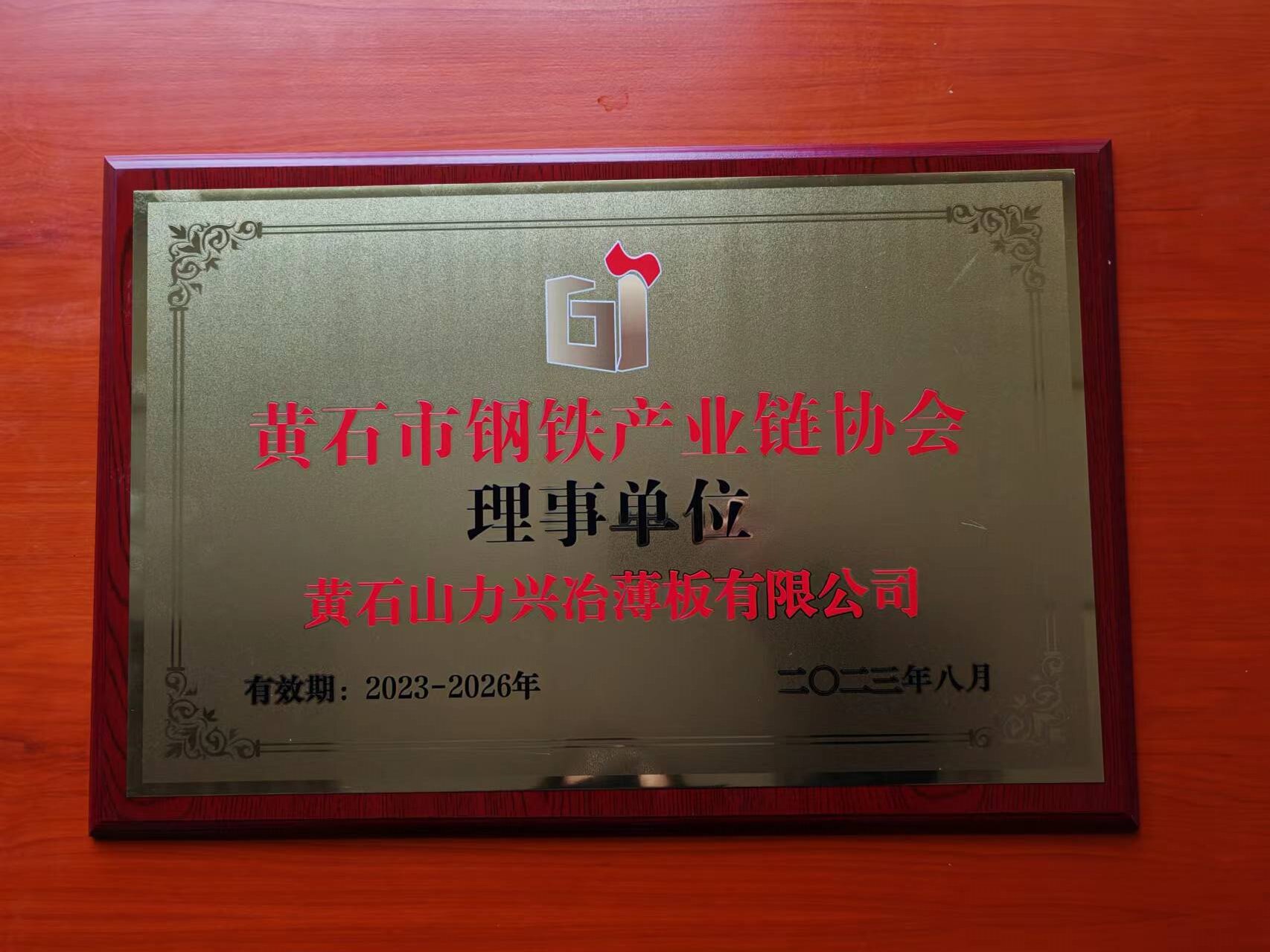 黄石市钢铁产业链协会理事单位黄石山力兴冶薄